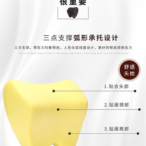 汽车头枕腰靠套装腰垫靠背腰枕座椅车用透气四季记忆.棉司机夏季