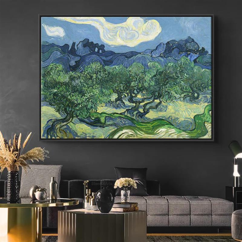 装饰画有框挂画墙壁梵高杏花星夜客厅玄关大师文艺油画艺术咖啡馆