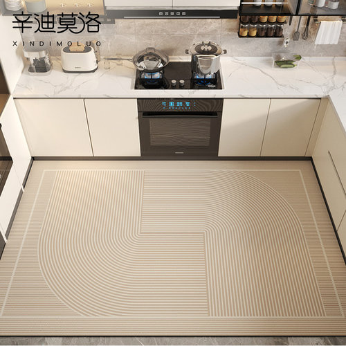 厨房专用地垫2024新款皮革x可擦免洗满铺脚垫防滑门垫防油防水地