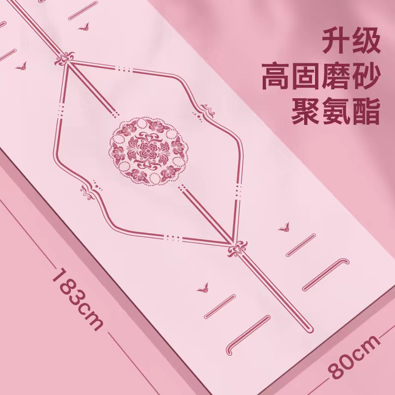 80cm加宽升g级高固磨砂椰丝天然橡胶瑜伽垫专业干湿防滑男女健身图片