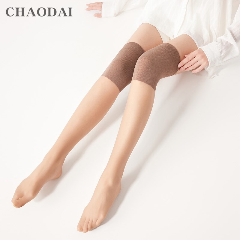 超代空调护膝袜过膝袜女夏季薄款肤色丝袜M防勾丝美腿袜长筒大腿