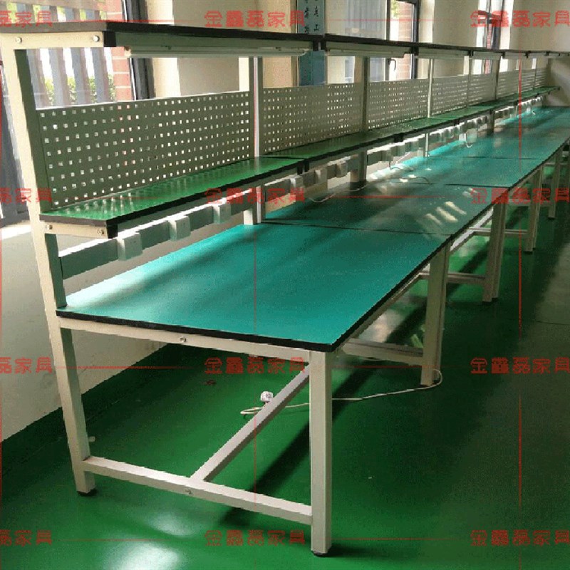 厂家生产防静电工作台操作台流水线工作台电脑维修桌带挂板实验桌