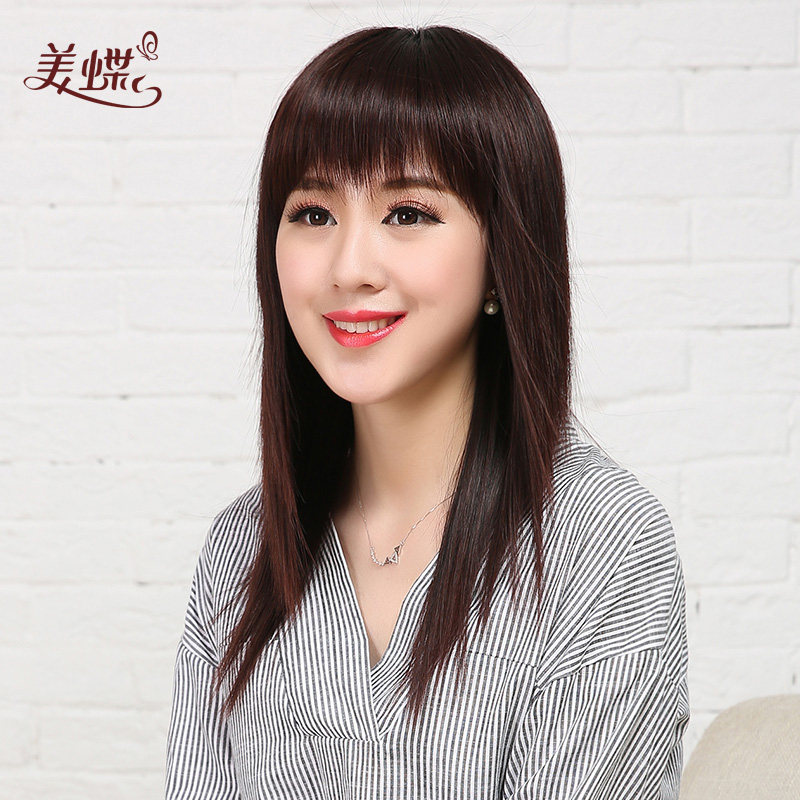 假发女长发真发全真人发中老年女士妈妈款无痕自然全头套式真头发