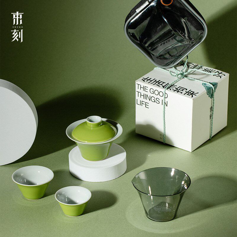 便携式快客杯带过滤户外露营旅行一人茶具办公室泡茶杯一壶二杯