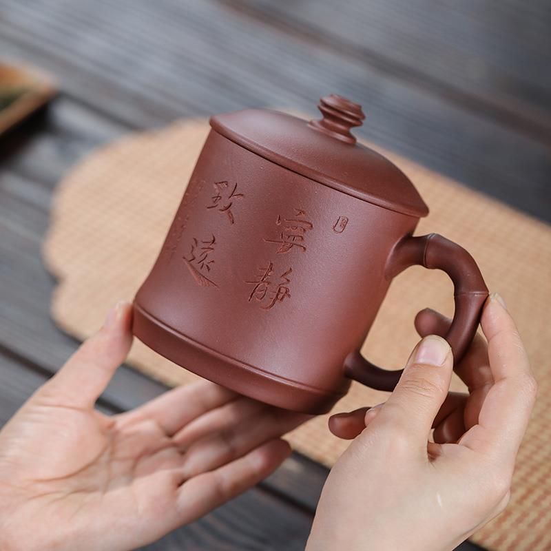 御壶茗香宜兴紫砂茶杯紫砂杯纯手工宁静致远单杯正宗原矿紫砂茶具