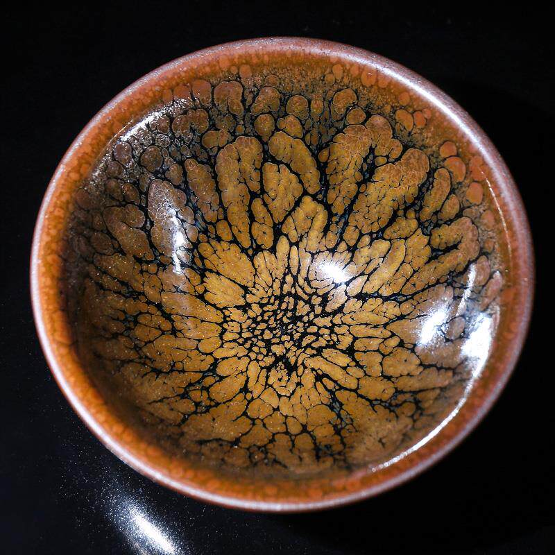 甲盏窑 李甲栈鹧鸪斑油滴天目盏功夫茶杯品茗杯主人杯 金缕