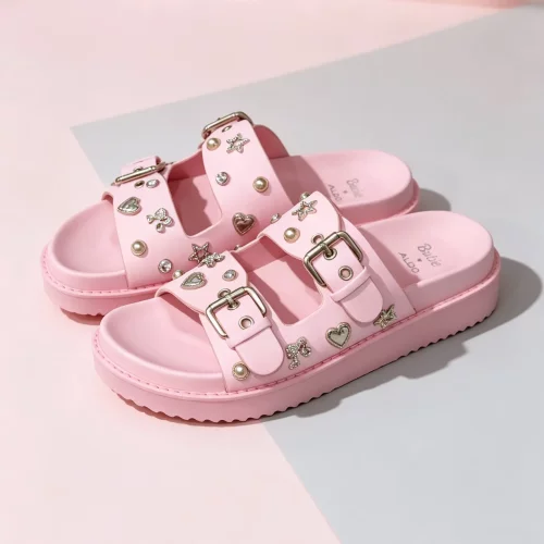 307夏季新款气质百搭铆钉粉色少女厚底凉拖鞋女时尚JS13823266