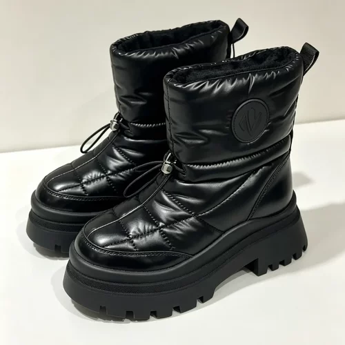 156英伦风厚底雪地靴女保暖百搭时尚显瘦加绒短靴JS13838645