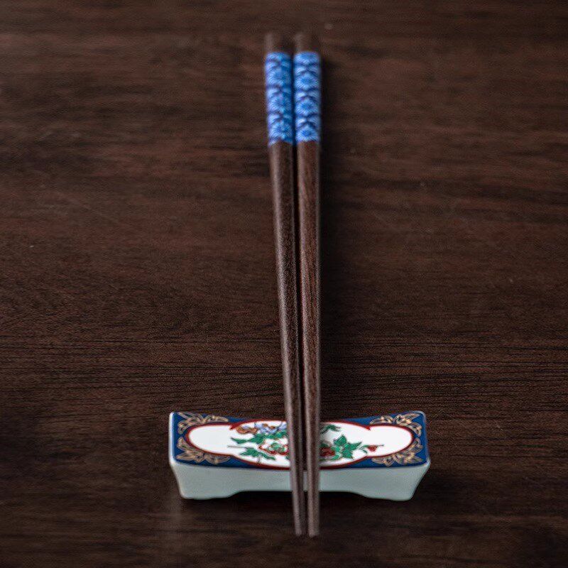 美浓烧日式筷子家用实木天然木筷子套装五双防霉耐高温防滑长筷子
