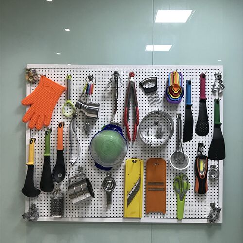 洞洞板千孔板圆孔饰品上墙展示架五金工具家用收纳手机配件货架