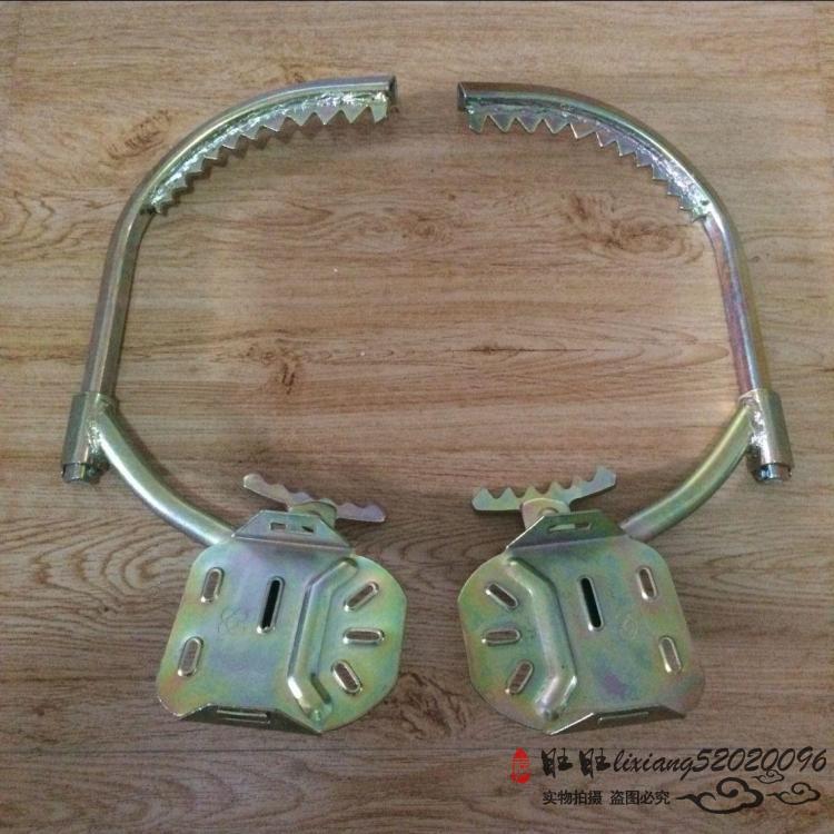加厚型活动式木杆脚扣280mm 爬树工具 爬木电线杆脚扣 电工铁鞋