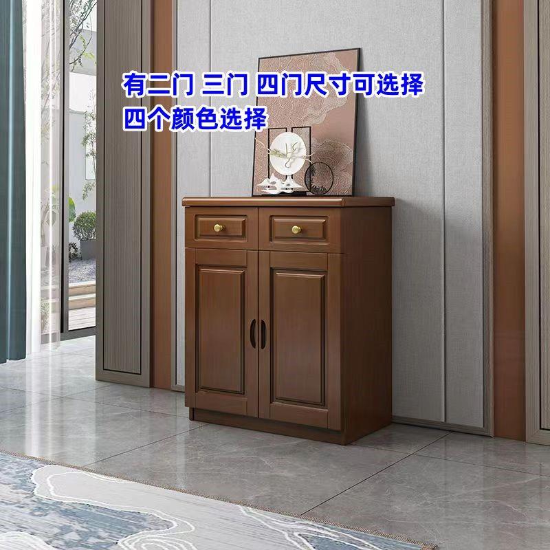 实木鞋柜二门三门家用门口门外鞋柜子多功能多层简约大容量储物柜