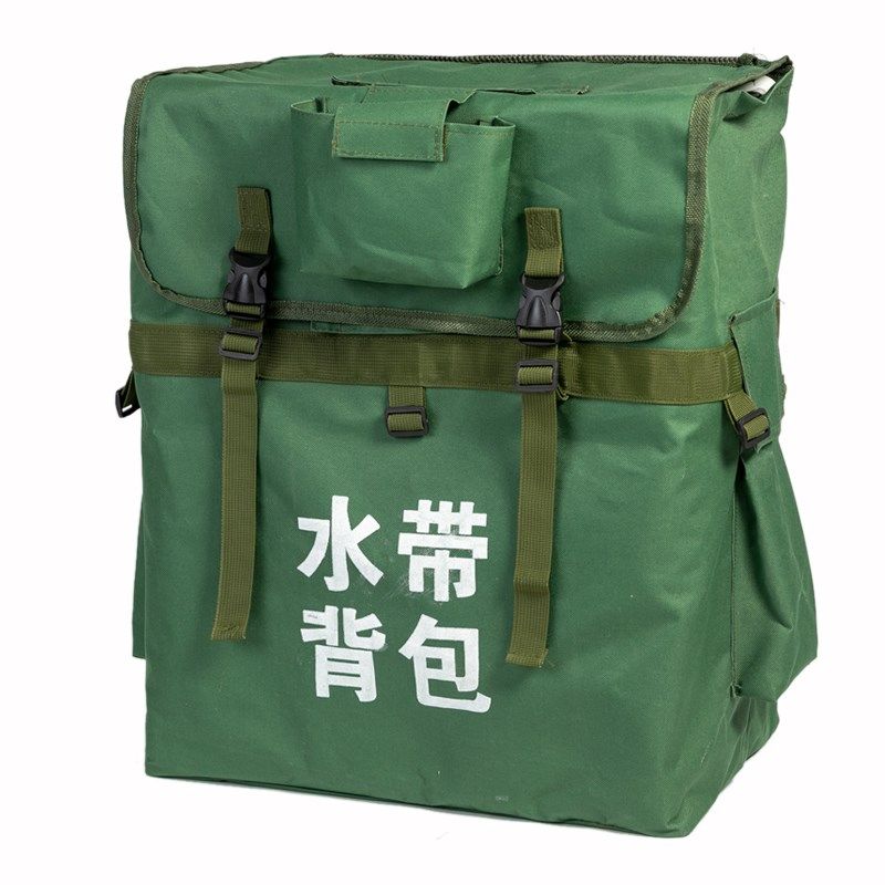 森林消防水带背包 大容量 便携式户外野营 帆布包双肩包水带背包