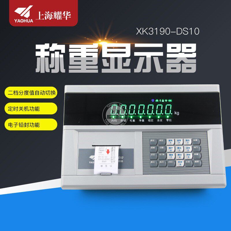 耀华DS10P XK3190-DS10P物联网称重显示器打印仪表头地磅称重打印