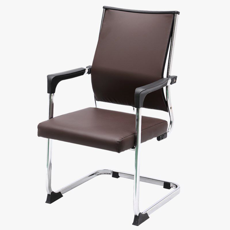 办公久坐椅皮质电脑椅家用弓形脚人体工学椅会议椅员工职员办公椅