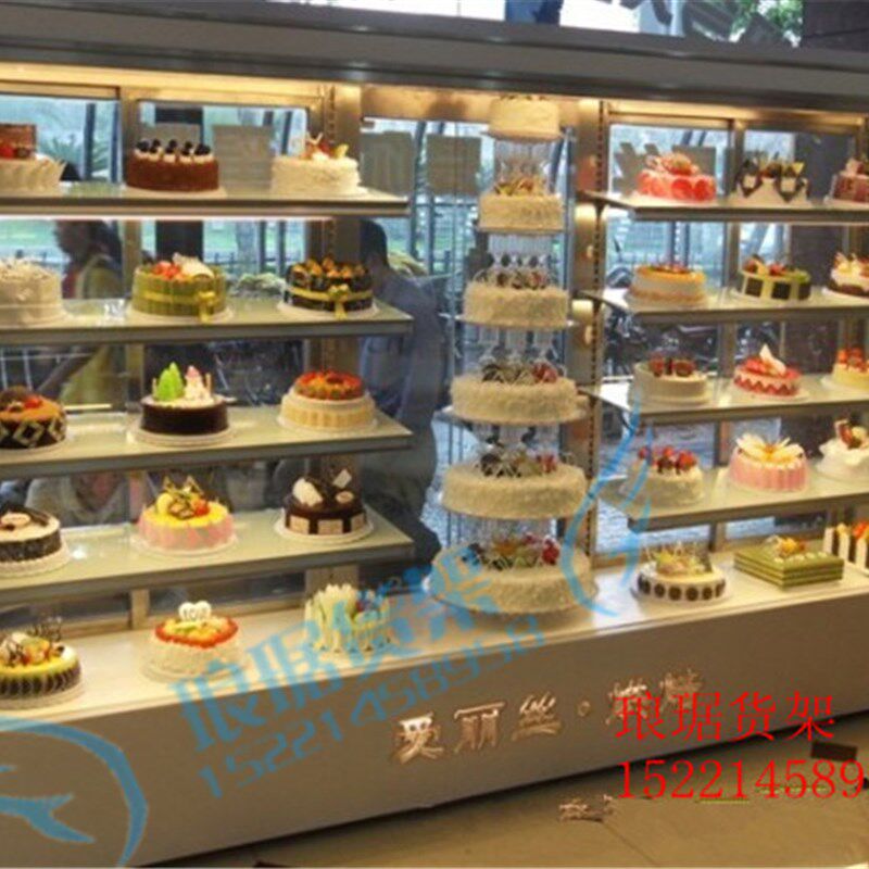 蛋糕模型展示柜 玻璃展示柜 蛋糕A柜 玻璃 常温 面包展示柜可订做