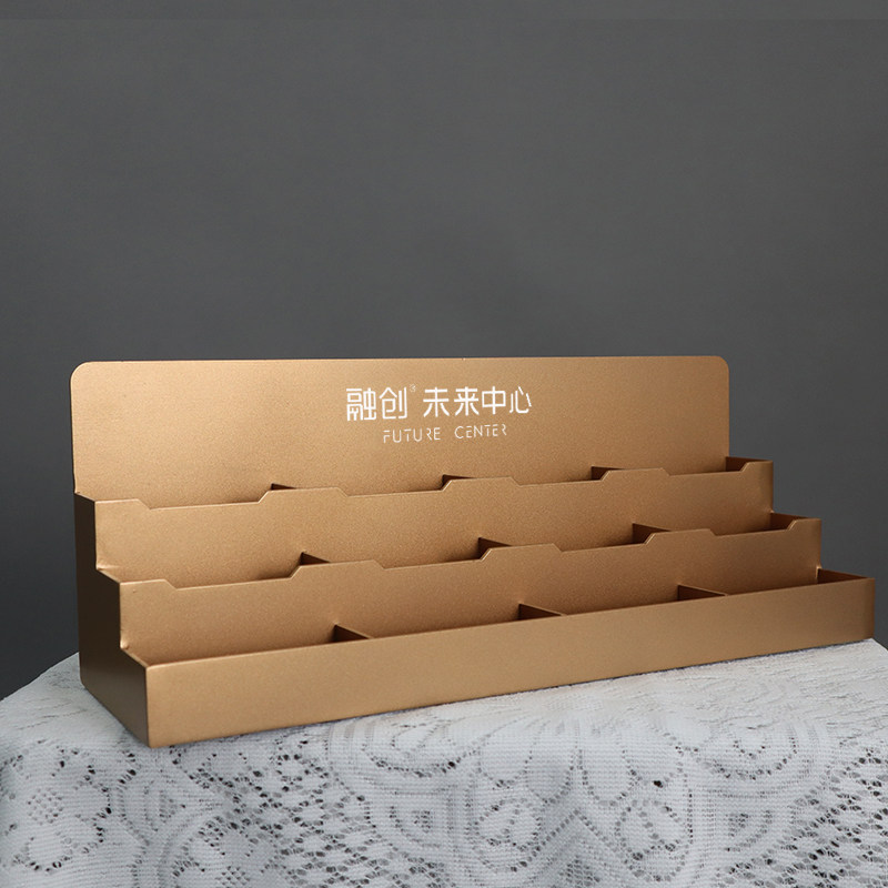售楼部前台名片盒定制不锈钢酒店大F堂高档多层大容量名片收纳盒