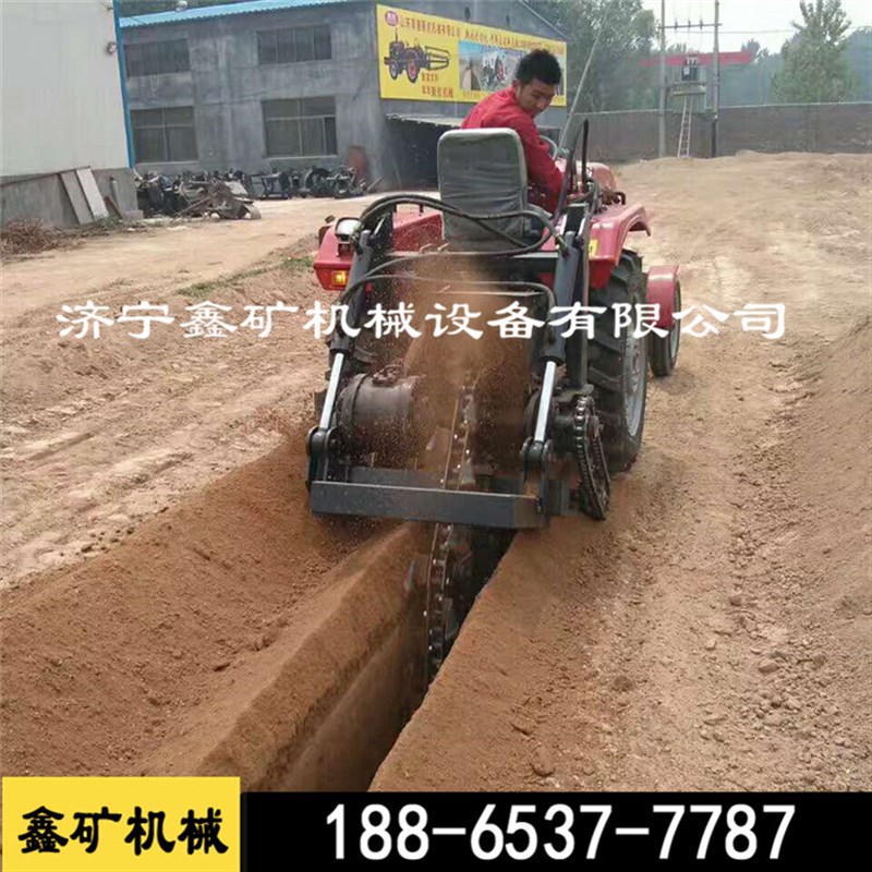拖拉机圆盘开沟机沥青水泥路沿石开沟机大型工程电缆管道深开沟机