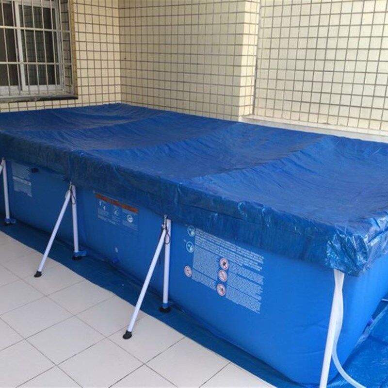防尘盖防水雨布配件游泳池盖布方形游泳池地布支架水池盖子游泳池