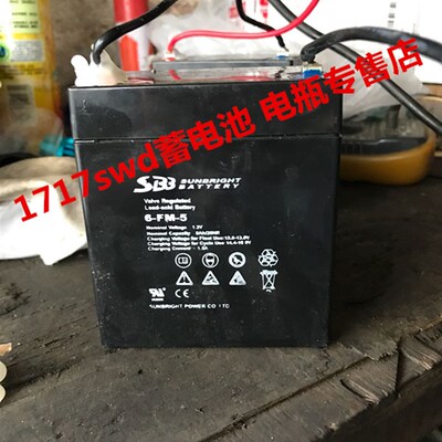 SBB BATTERY蓄电池 6-FM-5 12V5AH  仪器仪表 卷闸门 UPS电源电瓶