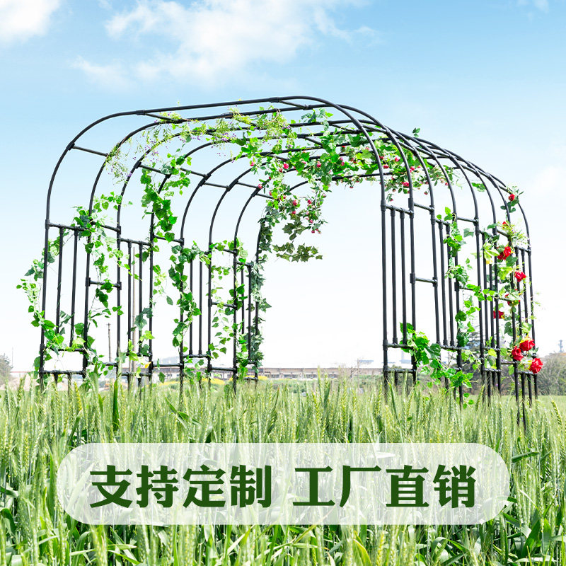 拱门花架植物爬藤架拱形攀爬架子种菜盆种植箱组合户外庭院葡萄架