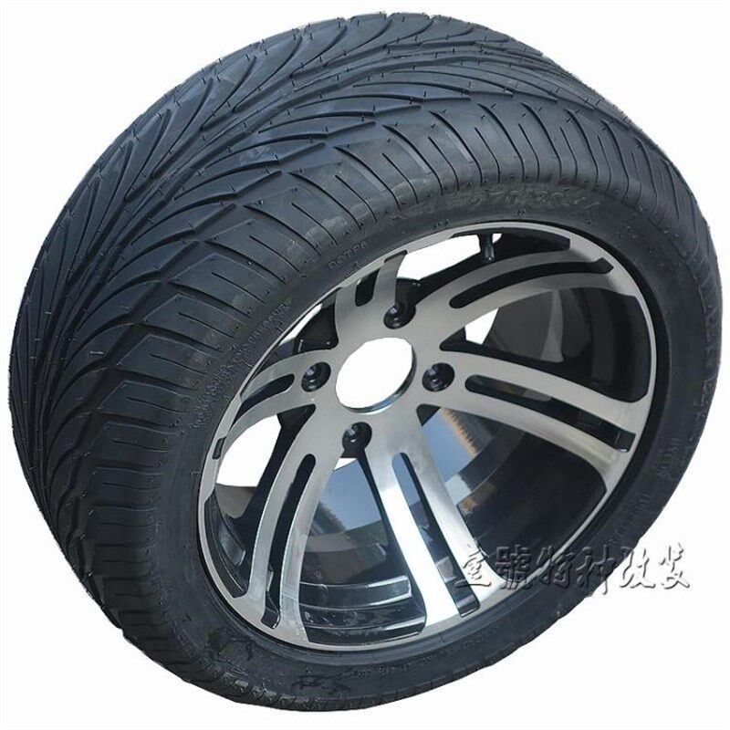 自制四轮钢管沙滩车卡丁车14寸扁平轮胎 270/30-14寸真空胎铝轮毂