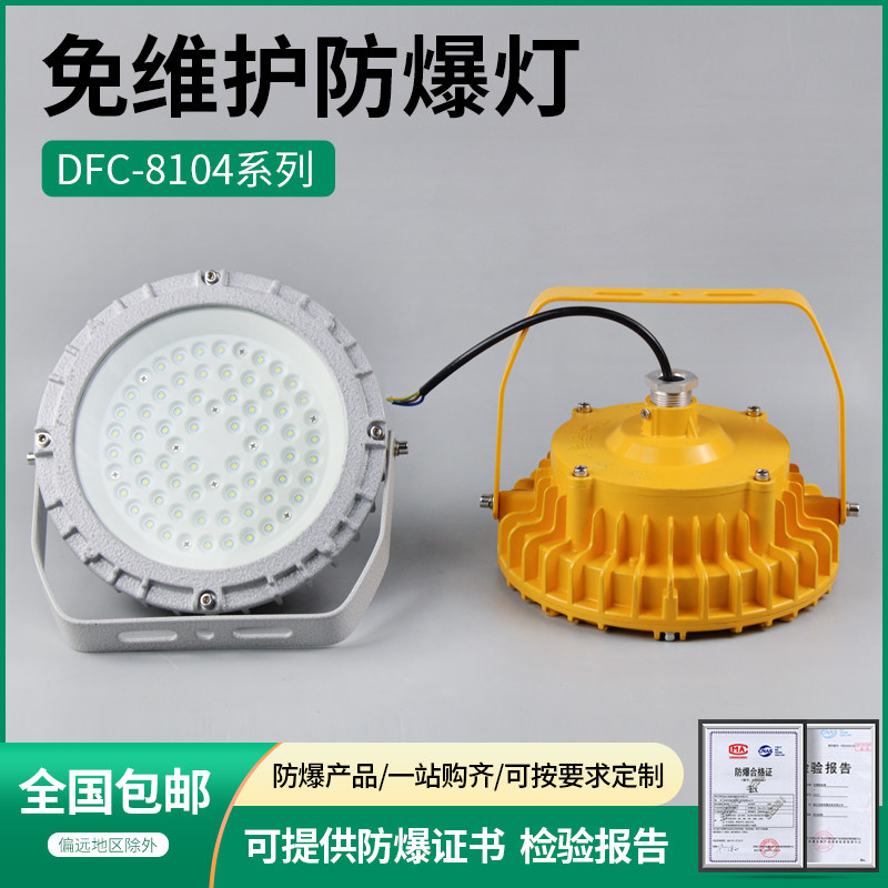防爆免维护照明投光灯加油站圆形LED防爆灯50W60W100W150W泛光灯