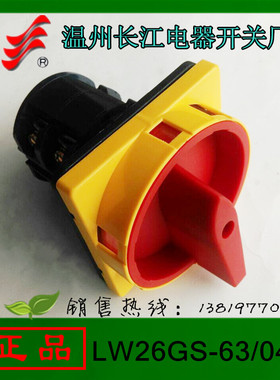 长信转换开关LW26-63GS/04-3挂锁面板组合开关温州长江厂家直销
