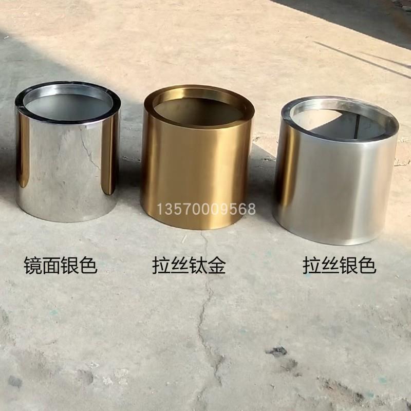 不锈钢花盆 金属花瓶 落地大花器 绿植盆套 圆形花盆花箱 现货