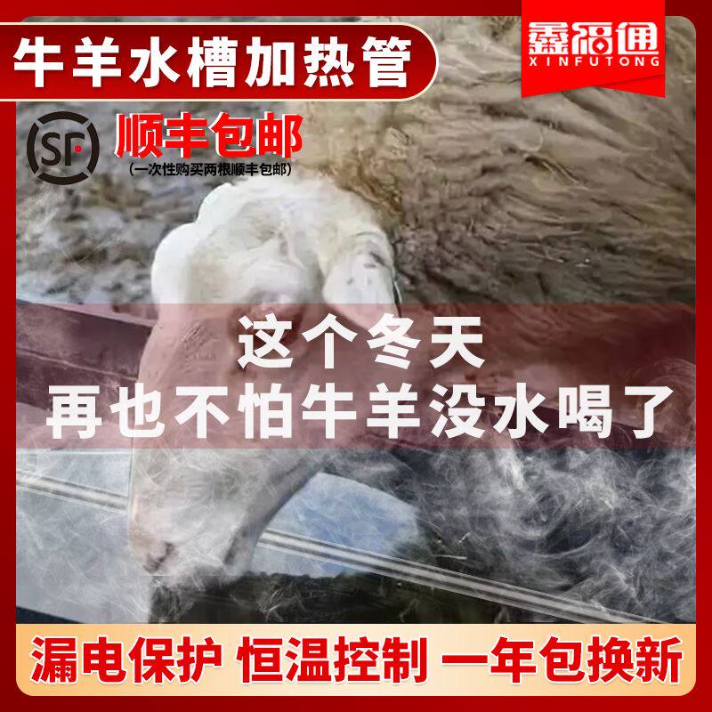 养殖场畜牧水槽电加热管棒牛羊猪马驴喝水箱桶池加热器全自动恒温