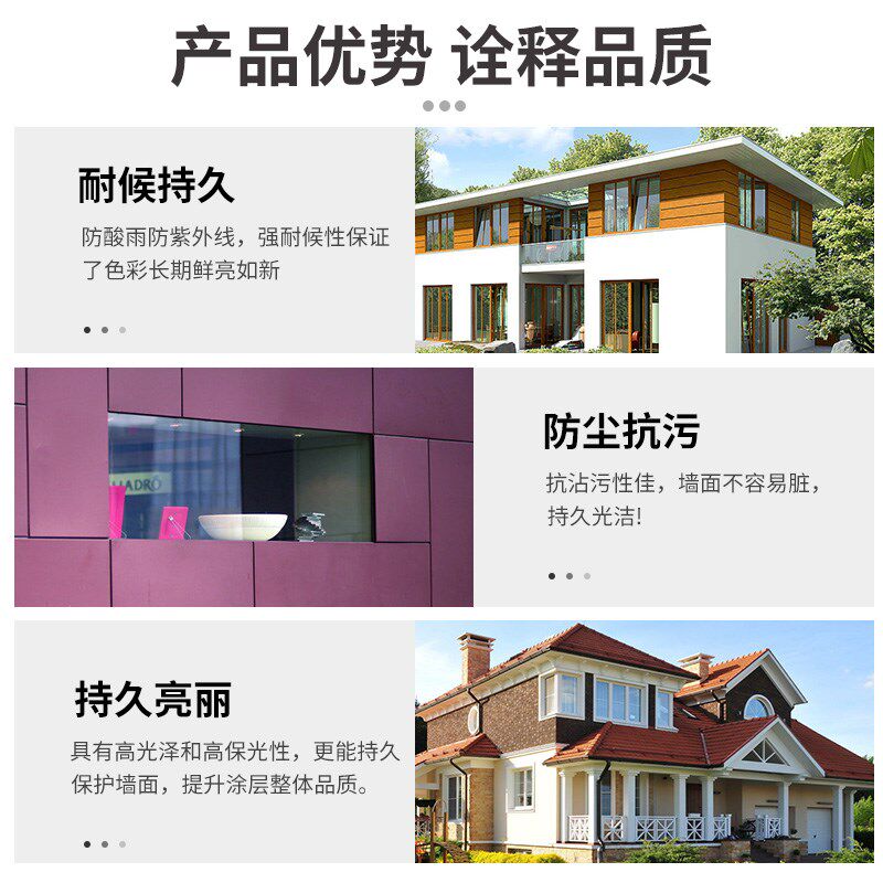 水性真石漆罩光漆防水外墙透明防晒墙绘保护墙面油外漆甲光面漆18