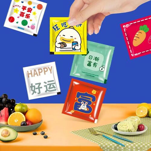 [夜宵外送]一次性手套PE加厚食品餐饮龙虾炸鸡鸭货独立小包装耐用