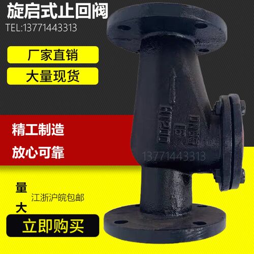 H44T-16铸铁旋启式止回阀/卧立两用止回阀 单向阀DN50 80 100 150