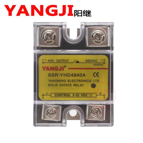 阳继单相小型固态继电器SSR YHD4840A 24VDC直流控制交流AC220V