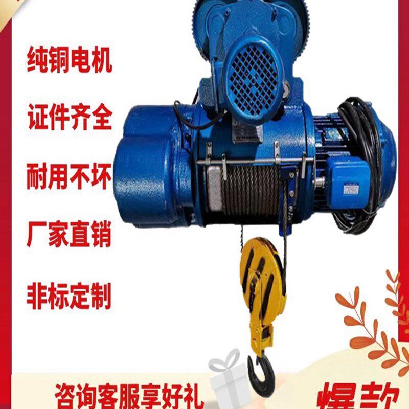 行吊电动葫芦380v起重机航车天车1吨2吨3吨5吨10吨钢丝绳电动葫芦