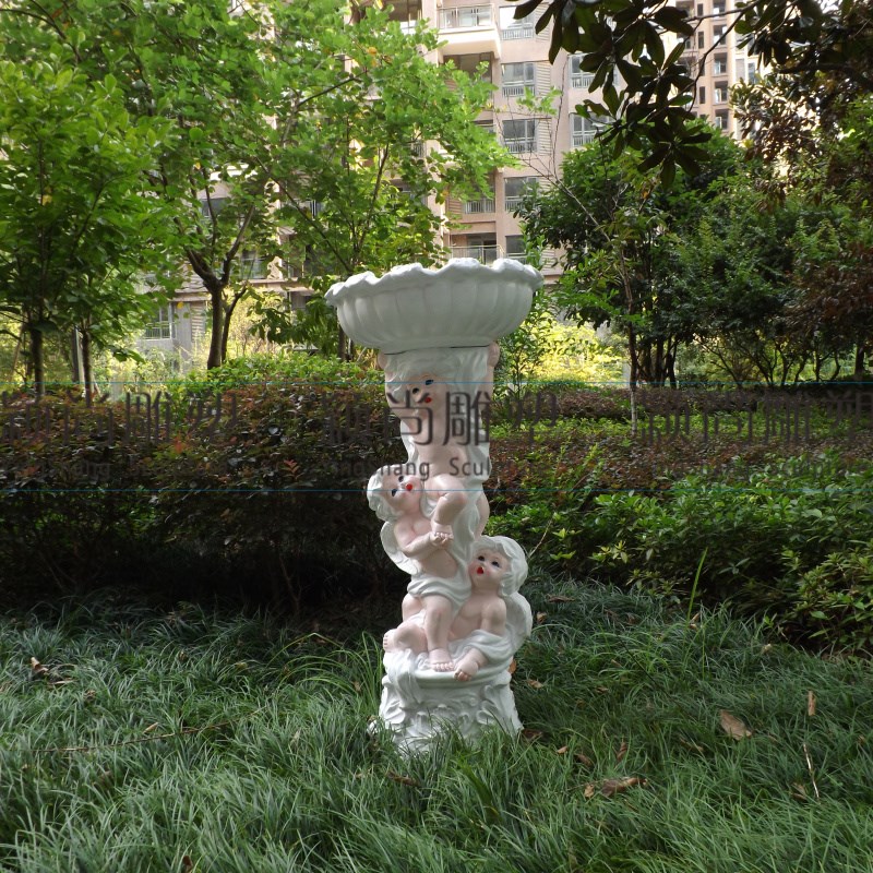欧式庭院花园鱼池人物增氧加湿天使流水摆件新品婚庆招财礼品摆设