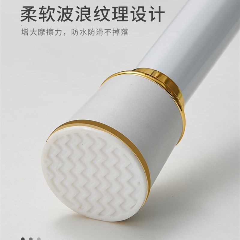 加厚伸缩罗马杆两用免打孔强力承重全套窗帘杆子配件支架固定器