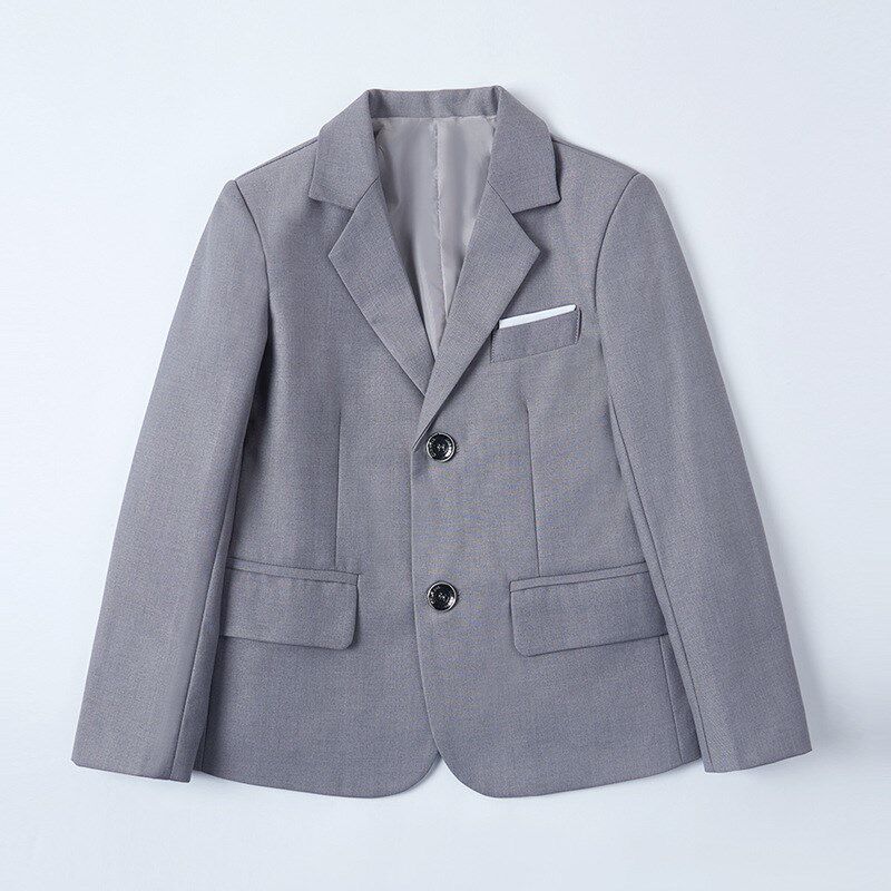 儿童西服外套男童校服中大童花童礼服钢琴演出主持人小西装胖童