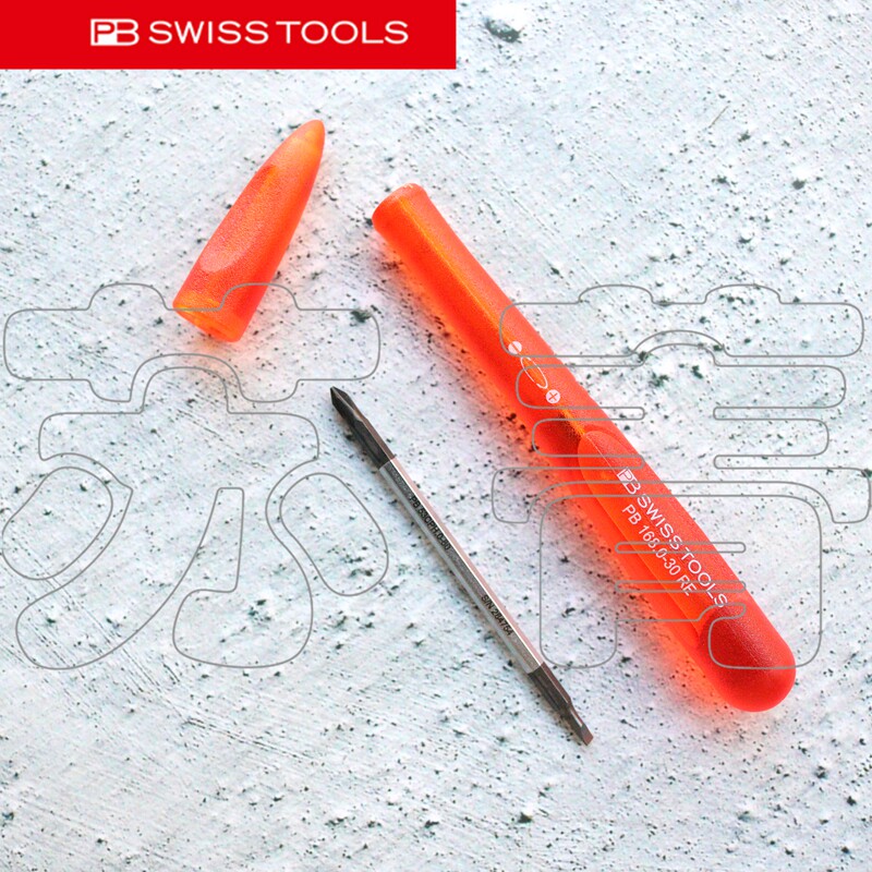 瑞士PB Swiss Tools一字和十字双刀头螺丝刀带护盖 PB168彩色系列