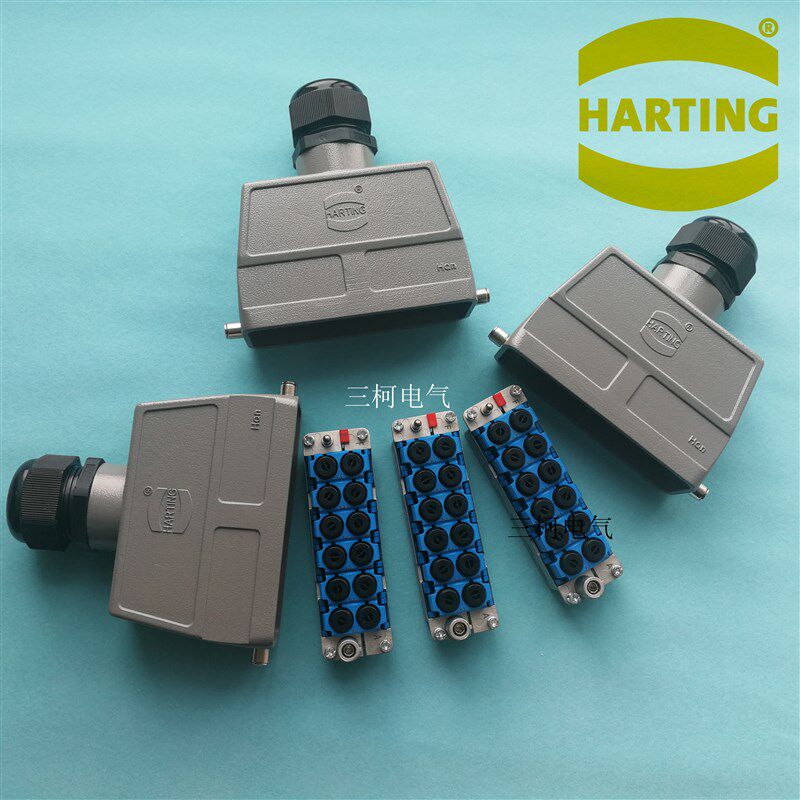 HARTING哈丁TE组合式重载连接器  12路气动电气混合一体模块ILME