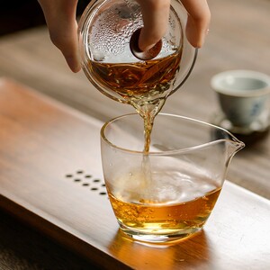 栈语 日式手工玻璃公道杯 大号加厚耐热茶海分茶器功夫茶具分茶杯