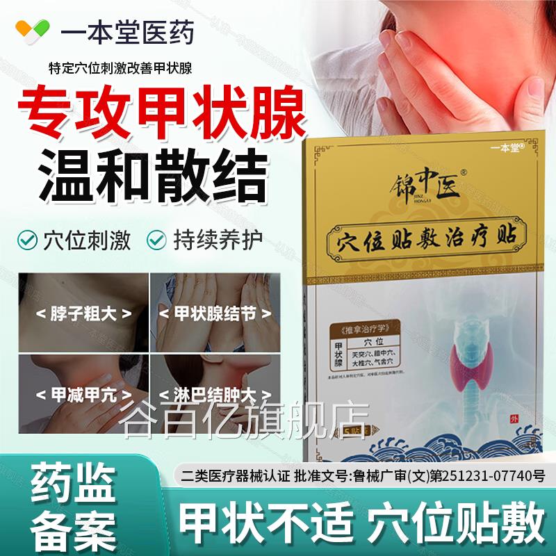 锦中医甲状腺穴位力刺激贴甲状腺结节散结贴肿大官方旗舰店正压品