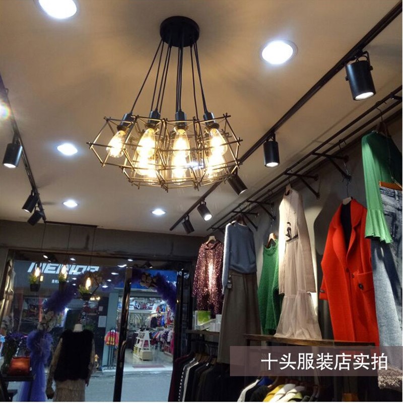 复古工业风吊灯美式咖啡餐厅烧烤服装店酒吧loft铁艺创意个性灯具
