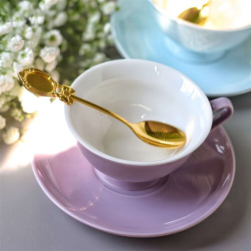 北欧轻奢设计风陶瓷咖啡杯精致下午茶杯小众风咖啡杯子高级感杯碟
