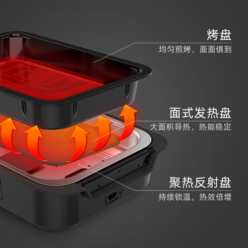 多功能料理锅火锅烤肉涮一体家用炒煎电烤锅网红锅烧烤盘