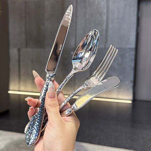 【出欧系列】高级316不锈钢西餐刀叉勺子四件套 餐具组合牛排刀
