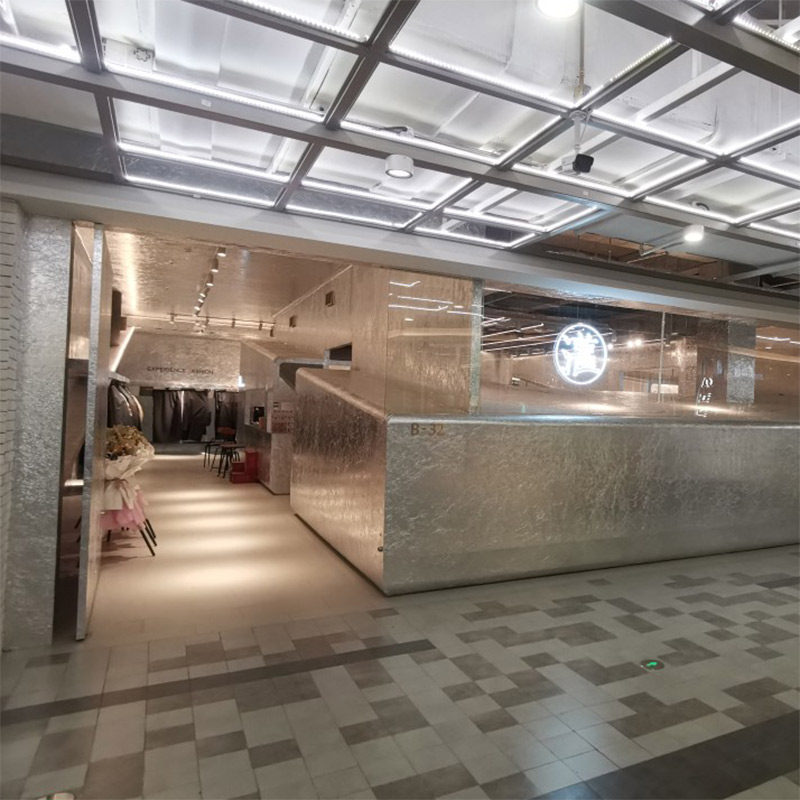 大号锡纸加宽厚工业风服装店橱窗网红背景墙粘贴褶皱效果用铝箔纸