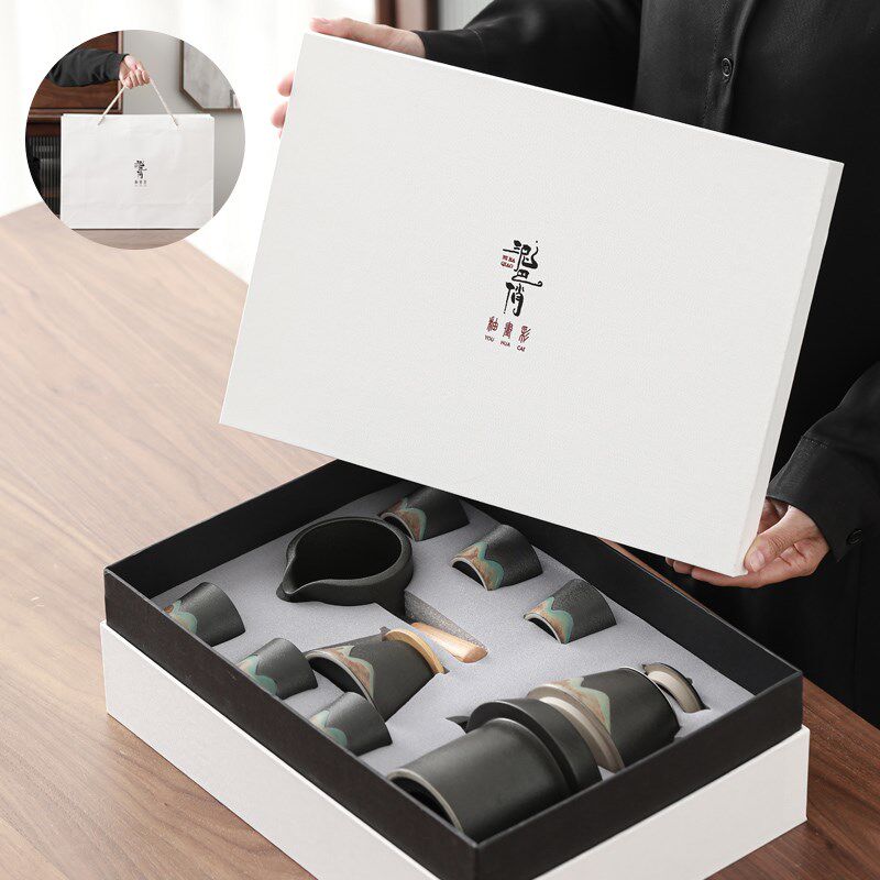 蕴华堂 攀登者远山自动茶具 家用懒人泡茶套装办公室会客定制logo