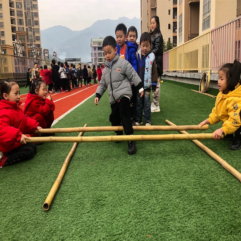 幼儿园跳竹竿舞专用竹竿上漆跳舞竹竿套餐中小学生成人竹竿舞道具