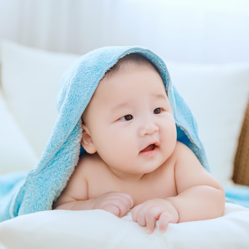 新生婴儿抱被宝宝带帽子浴巾柔软抱毯 锁温小毛毯带帽方浴巾厚实